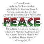 African Languages Peace Sticker