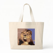 African Lion Tote Bags
