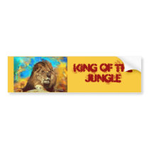 African-Lion-Digital Art Bumper Stickers