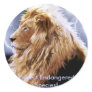 African Lion  Endangered Species Series Round Sticker