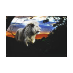 African lion in the jungle gallery wrapped canvas