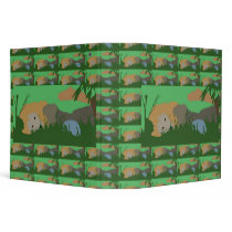 African lion sleeping in the Bush binders