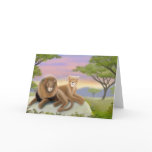 African Lions at Rest Card