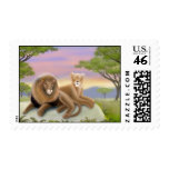 African Lions at Rest Postage