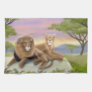 African Lions on the Savannah Kitchen Towel