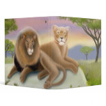 African Lions Relaxing in the Wild binders