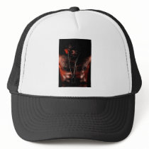 african man apron trucker hat