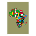African Map of Africa flags within country maps posters by Funkart African Map of Africa flags within country maps posters