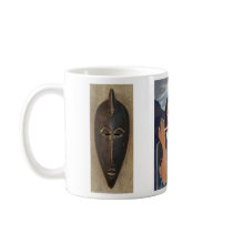 African Mask & African inspired picture. Mug