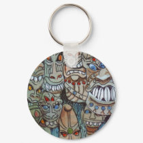 African mask keychain by churchto12 African mask keychain