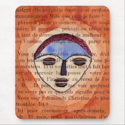 African Mask Mouse Pad by jbouzou