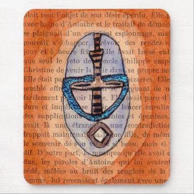 African Mask Mouse Pads by jbouzou