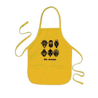 african masks for children. African Masks Kids Apron by