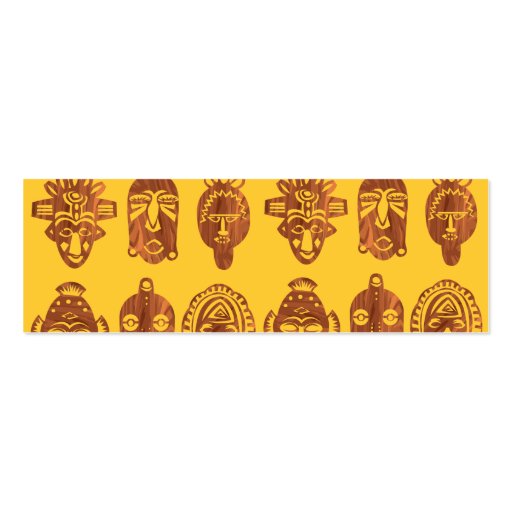 African Masks Skinny business cards (front side)