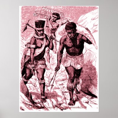 African men & women captives porters -1860's posters by splashartworks2x