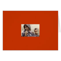 African Mom with Nose Ring and Baby cards