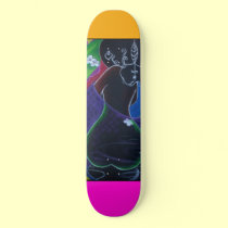 African Moon in Digital Water skateboards