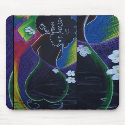 African Moon Miami Deco Mouse Mat by blackart