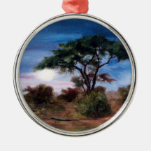 African Moon Ornaments