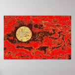 African Moon Print