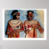 cultures, african-american, black, mother, daughter, africa, polestarimages, civilizations, Poster with custom graphic design