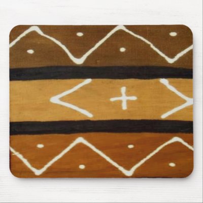 African mud cloth zig zag mouse pad by AfricanChick