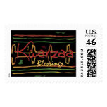 African Mudcloth Kwanzaa Stamps