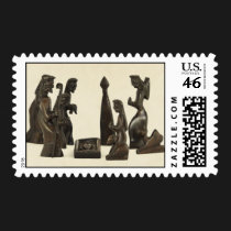 African Nativity Scene Stamp stamps