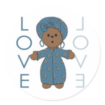 African Paperdoll stickers