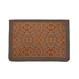 African pattern 1 - Vintage Brown Tri-fold Wallet