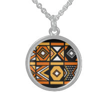 African pattern necklace pendant