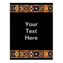 African pattern postcard