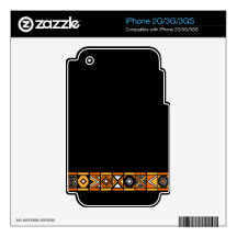 African pattern skin for iPhone 3