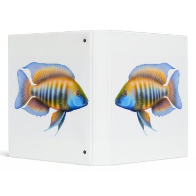African Peacock Cichlid Avery Binder by twopurringcats