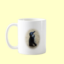 African penguin standing on sand mugs