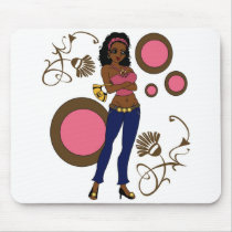 African Pin Up mousepads