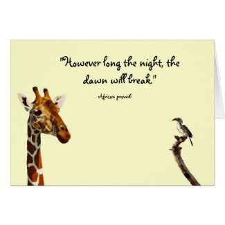 African Proverb number 5 Greeting Card