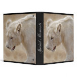African prowling  white lion vinyl binders