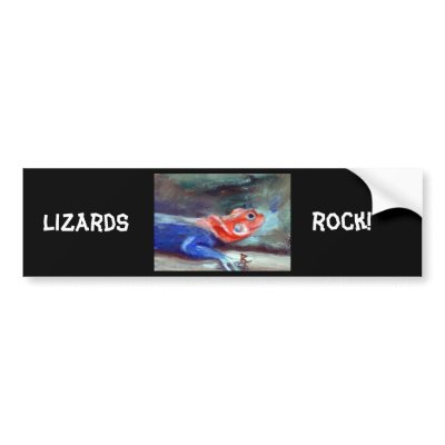 African Rainbow Lizard Bumper Sticker by bmthour