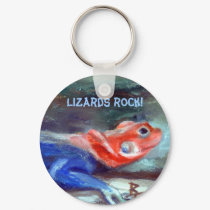 African Rainbow Lizard Keychain