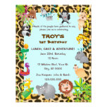 African Safari - First Birthday Party Invitation invitations