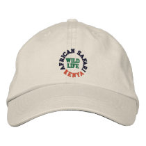 AFRICAN SAFARI, KENYA embroidered hats by amioki AFRICAN SAFARI, KENYA embroidered hats
