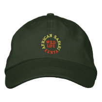 AFRICAN SAFARI, KENYA embroidered hats by amioki AFRICAN SAFARI, KENYA embroidered hats