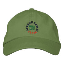 AFRICAN SAFARI, KENYA embroidered hats by amioki AFRICAN SAFARI, KENYA embroidered hats