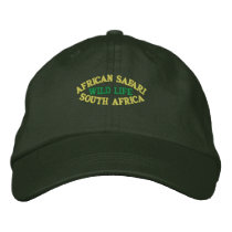 AFRICAN SAFARI, SOUTH AFRICA embroidered hats by amioki AFRICAN SAFARI, SOUTH AFRICA embroidered hats