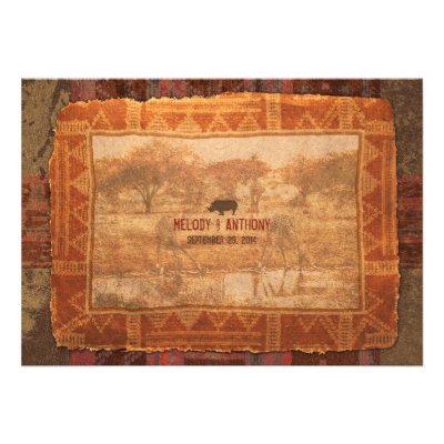 African Safari Wedding Invitation
