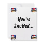 African Sideneck Turtle wearing a santa hat Custom Invitation
