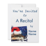 African Sideneck Turtle wearing a santa hat Invitations