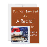 African Sideneck Turtle wearing a santa hat Custom Invites