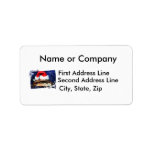 African sideneck turtle wearing santa hat personalized address labels